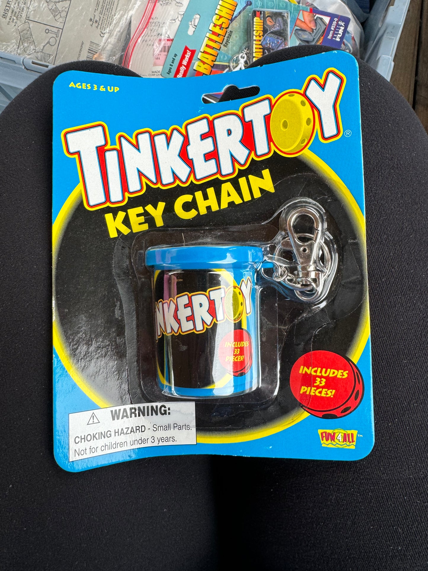 Tinker toy keychain