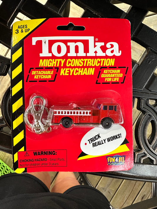 Tonka Red Fire Truck keychain